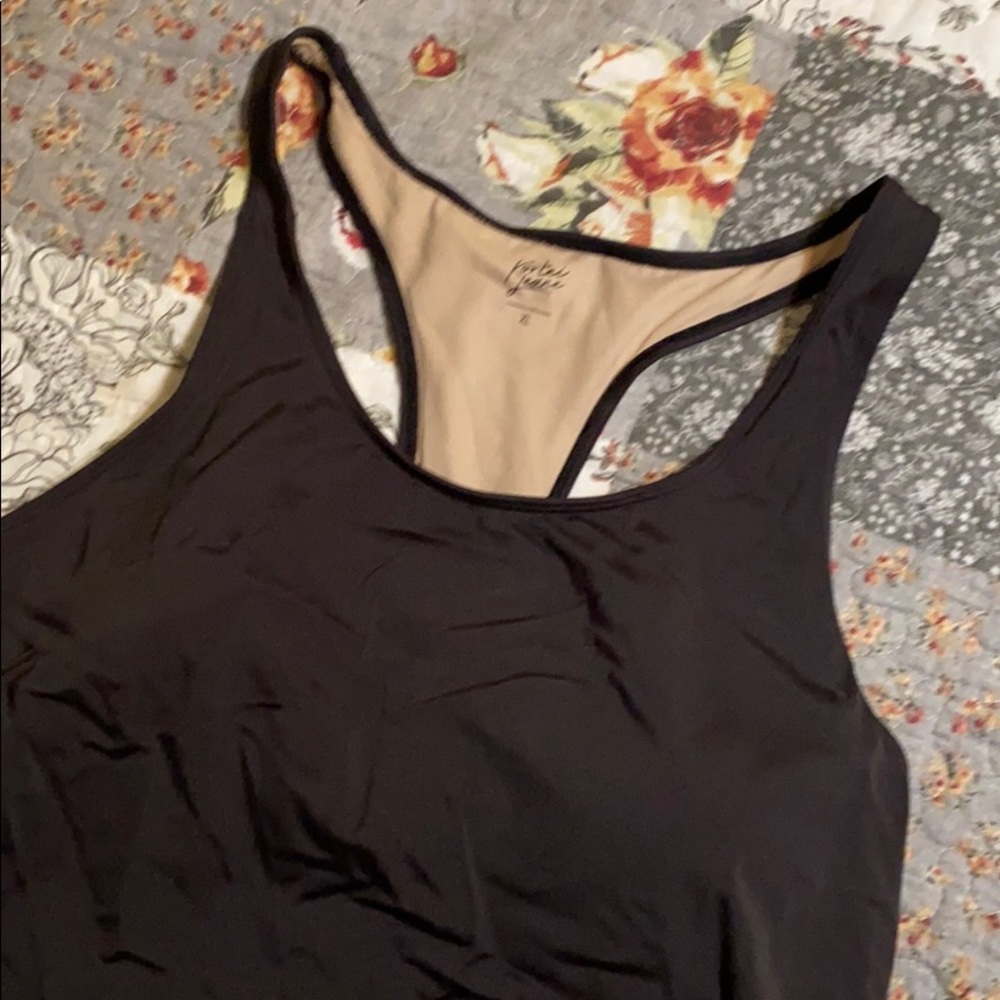 NWOT Kortni Jeane Racerback longline Bikini Top xl